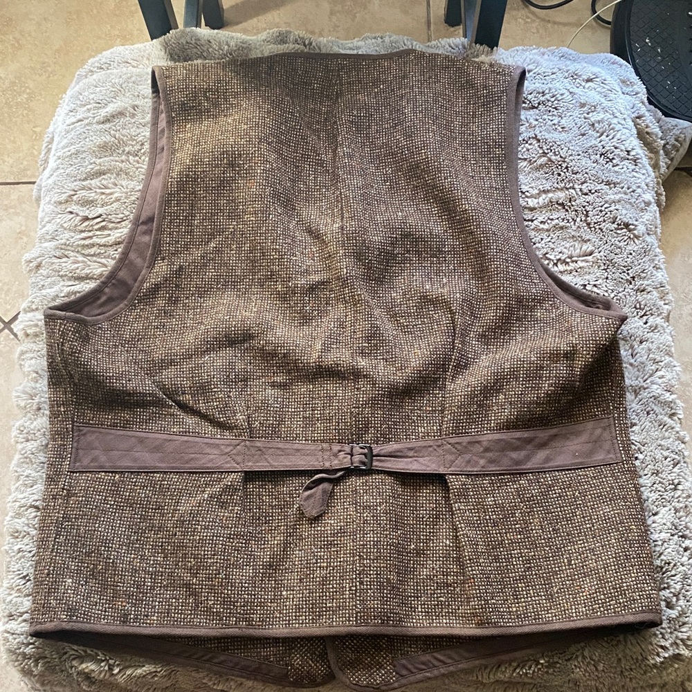 Ralph Lauren Double RL Brown wool tweed Men’s Vest . - Picture 5 of 5